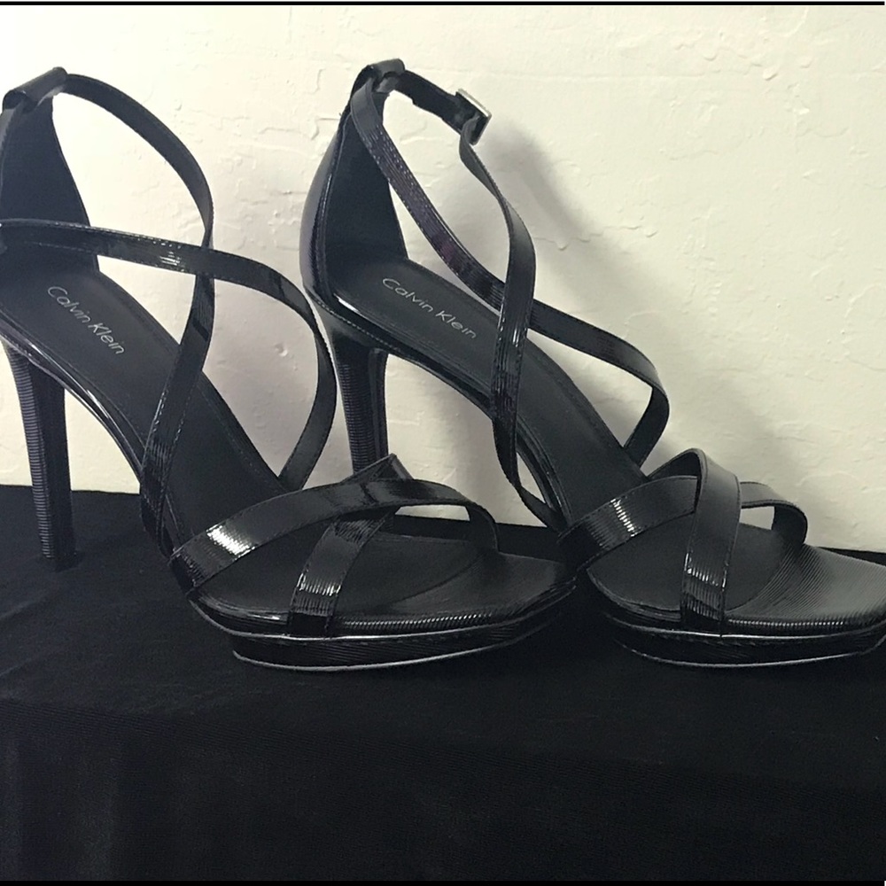Calvin Klein Black  High Heel Sandal with 4.5